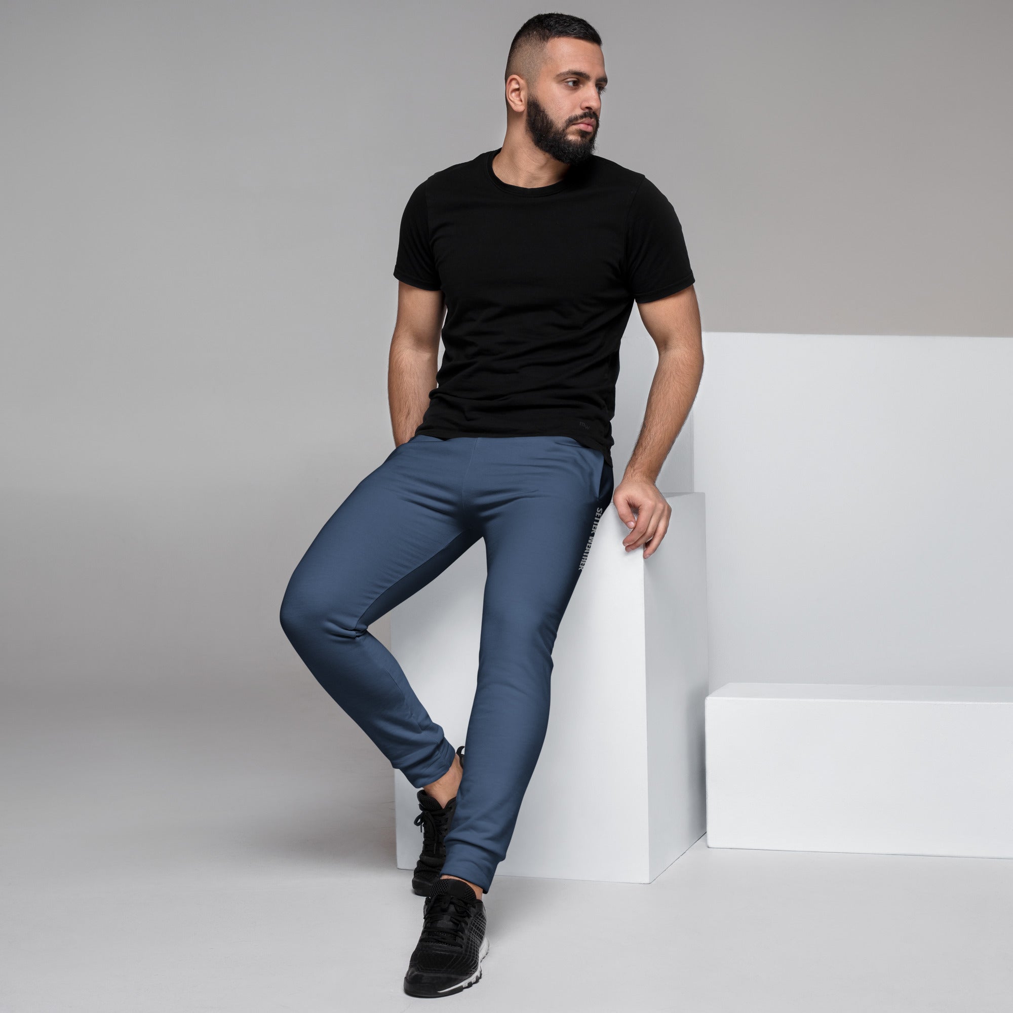 Men's Joggers in Cello Blue