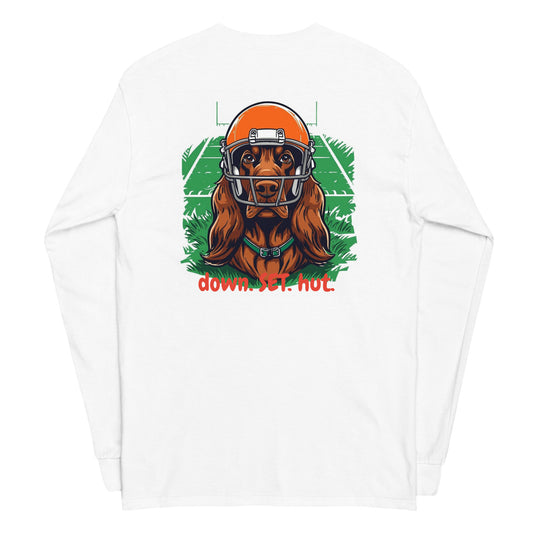 Down. SET. Hut. Long Sleeve Tee